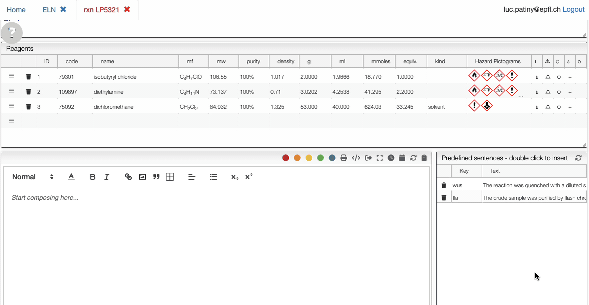 Search stock and edit